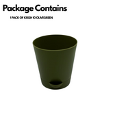 Krish Olivegreen plastic Planter Small for Home & Garden