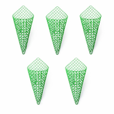 Green Orchid Cone Hanging Planter Pots | Premium Plastic Pots | Ideal for Orchids, Ferns, and Hanging Plants | Home & Balcony Décor