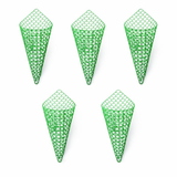 Green Orchid Cone Hanging Planter Pots | Premium Plastic Pots | Ideal for Orchids, Ferns, and Hanging Plants | Home & Balcony Décor