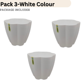 Hug A Plant Flora White colour pot (7ltr)for Home & Garden