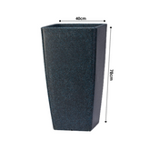 Hug A Plant | Paris 40 Rotomolded Square Plastic Pot without Inner for Home & Garden (40CM | 15.7 INCH, Square, Midnight Stone Finish)