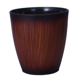 Mini Ronda Wooden Finish Plastic Pot