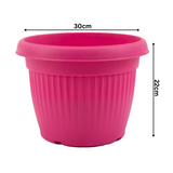 Hug A Plant | Bello Round 30CM Plastic Pot for Home & Garden (Pack of 1)