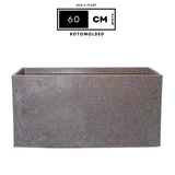 Hug A Plant | Quebec Rectangle 60CM Rotomolded Plastic Pot for Home & Garden (Pack of 1)