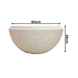 Hug A Plant | Malta Planter Rotomolded Round Plastic Pot for Home & Garden (Pack of 1, White Stone Finish)