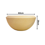 Hug A Plant | Malta Planter Rotomolded Round Plastic Pot for Home & Garden (Pack of 1, Cream Stone Finish)