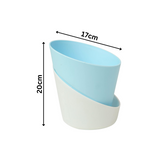 Atlantis Self-watering Plastic Pot for Home & Garden Decor