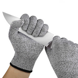Cut Resistant Hand Gloves | Anti Cutting Cut Resistant Hand Safety Gloves, Cut-Proof Hand Safety, Level 5 Protection - Kitchen, Gardening Care, Industrial (Free Size, Grey)