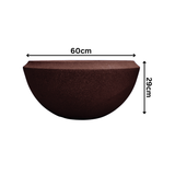 Hug A Plant | Malta Planter Rotomolded Round Plastic Pot for Home & Garden (Pack of 1, Brown Stone Finish)