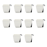 Chatura 8cm Self Watering Square Pot with Rail Hook for Home & Garden Decor (8CM|3.4INCH)