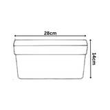 Arty Rectangle 30 Mocca Plastic Pot