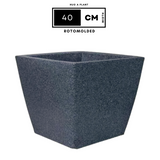 Cubo N-40 Planter 40CM Square Rotomolded Plastic Pot With Wheels for Home & Garden (Pack Of 1, 40CM | 15 INCH)