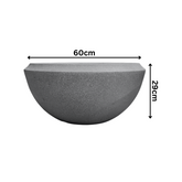 Hug A Plant | Malta Planter Rotomolded Round Plastic Pot for Home & Garden (Pack of 1, Grey Stone Finish)