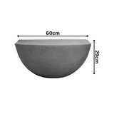 Hug A Plant | Malta Planter Rotomolded Round Plastic Pot for Home & Garden (Pack of 1, Grey Stone Finish)