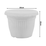 Hug A Plant | Bello Round 30CM Plastic Pot for Home & Garden (Pack of 1)