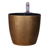Ronda 1412 Round Plastic Pot With Self Watering Kit (Antique Finish)