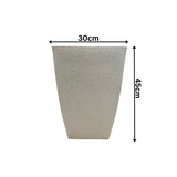 Roll Pot Rotomolded Square Planter for Home Gardening | Indoor Gardens |Home & Garden (White Stone Finish)