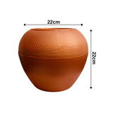 Hug A Plant |Kiwi Round Plastic Pot for Home & Garden (22CM|9INCH,Pack of 1)