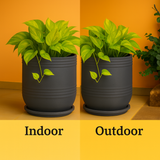 Mia Rotomolded Pots And Tray for Home & Garden (Pack of 1)