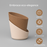 Atlantis Eco Friendly Self-Watering Pots | Made of Crop Waste | UV Protected Indoor Outdoor Balcony Pots for Home & Garden Décor