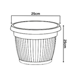 Bello Round Eco Planter 25CM Plastic Pot for Home & Garden (25CM | 9INCH)