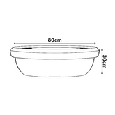 Hug A Plant | Lotus Bowl Rotomolded Round Plastic Pot for Home & Garden (Pack of 1, Grey Stone Finish)