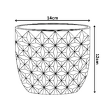 Verona Eco Diamond Planter 14cm Round Plastic Pot For Home & Garden (14CM | 5.5INCH)