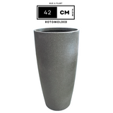 Hug A Plant | Venice Planter Rotomolded Round Plastic Pot Without Inner for Home & Garden (Pack of 1, Grey Stone Finish)