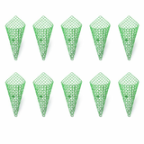 Green Orchid Cone Hanging Planter Pots | Premium Plastic Pots | Ideal for Orchids, Ferns, and Hanging Plants | Home & Balcony Décor