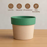 Eco Arty Round | Bamboo-Based, UV-Protected Tabletop Planters | Eco-Friendly Pots for Indoor Plants, Home Décor, Balcony & Garden