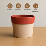 Eco Arty Round | Bamboo-Based, UV-Protected Tabletop Planters | Eco-Friendly Pots for Indoor Plants, Home Décor, Balcony & Garden