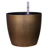 Ronda 2320 Round Plastic Pot With Self-Watering Kit (Antique Finish)