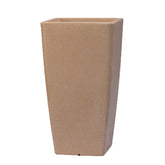 Hug A Plant | Paris 30CM Rotomolded Square Plastic Pot without Inner for Home & Garden (33CM | 11.8 INCH, Square, Cream Stone Finish)