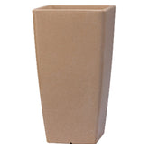 Hug A Plant | Paris 40CM Rotomolded Square Plastic Pot without Inner for Home & Garden (40CM | 15.7 INCH, Square, Cream Stone Finish)