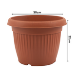 Hug A Plant | Bello Round 30CM Plastic Pot for Home & Garden (Pack of 1)