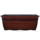 Reca 50cm Wooden Finish Rectangle Plastic Pot (Without Self-Watering Kit)
