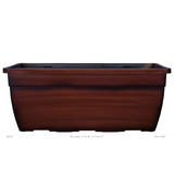 Reca 50cm Wooden Finish Rectangle Plastic Pot (Without Self-Watering Kit)