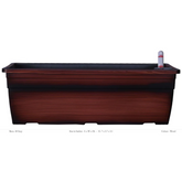 Reca 40cm Rectangle Plastic Pot With Self-Watering Kit (Wooden Finish)