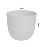 Verona 33cm Round Plastic Pot With Wheel For Home & Garden