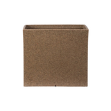 Quebec Square Rotomolded Plastic Pot for Home & Garden (Sand Stone Finish, Pack of 1)