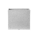 Quebec Square Rotomolded Plastic Pot for Home & Garden (White Stone Finish, Pack of 1)