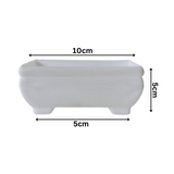 Bonsai Small Rectangle 4inch Pot For Tabletop | Office | Indoor Garden | Home& Garden (4INCH | 10CM)