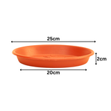Hug A Plant|UV Treated Round Bottom Tray Suitable for 10 inch Round Plastic Pot|Heavy Duty Highly Durable Tray for Indoor Home & Garden Decor (25CM|10INCH)