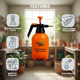 Garden Water Sprayer Hand-Held Pump Pressure Sprayer – 2 Ltr | Multipurpose Spray Bottle for Plants, Pesticides & Cleaning | Adjustable Nozzle