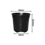 7 Inch Gro Pro Black Plastic Pot for Home & Garden