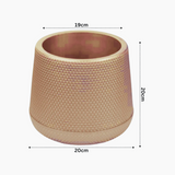 Mudkuda Golden Round Plastic Pot for Home & Garden