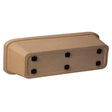 Florence Rectangle Rotomolded Plastic Pot With Wheels for Home & Garden (Pack Of 1, Cream Stone Finish)