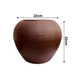 Hug A Plant |Kiwi Round Plastic Pot for Home & Garden (22CM|9INCH,Pack of 1)