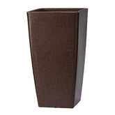 Hug A Plant | Paris 30 Rotomolded Square Plastic Pot without Inner for Home & Garden (30CM | 11.8 INCH, Square, Brown Stone Finish)