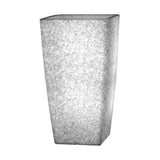 Paris 30 Rotomolded Square Plastic Pot with LED & Inner for Home & Garden (30CM | 11.8 INCH, White Stone Finish, with Led)